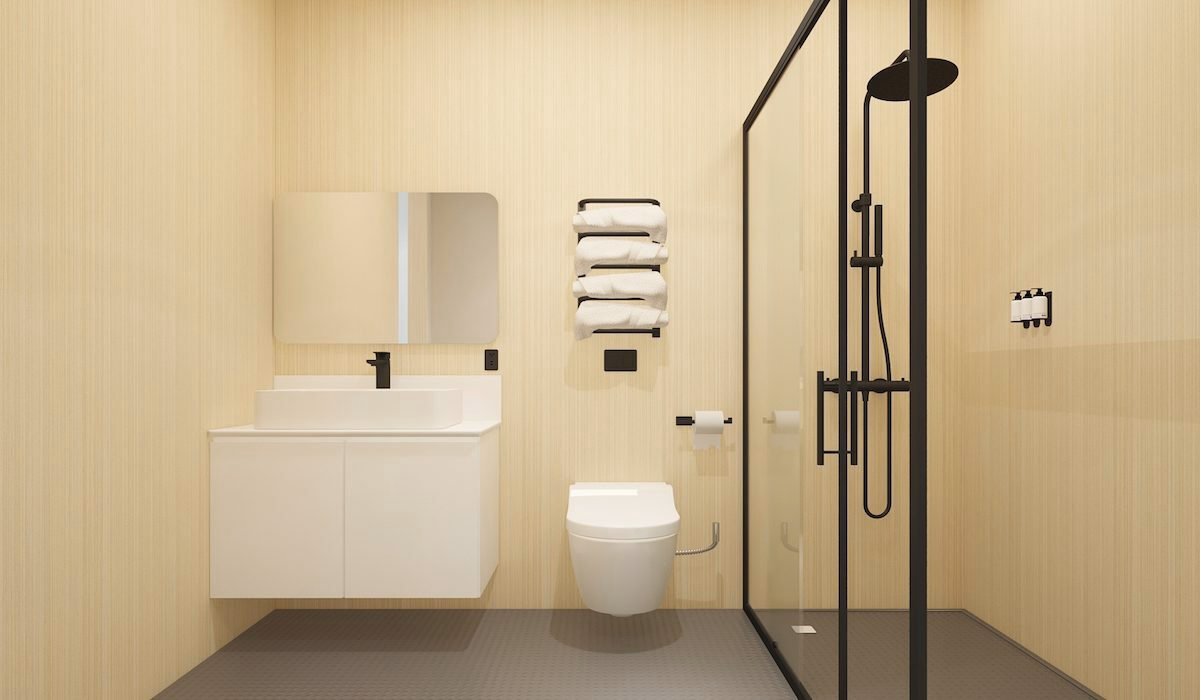 Hotel101-Niseko bathroom rendering